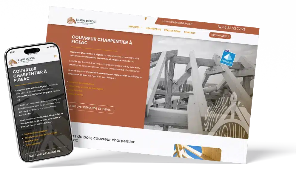 Site internet Le sens du bois